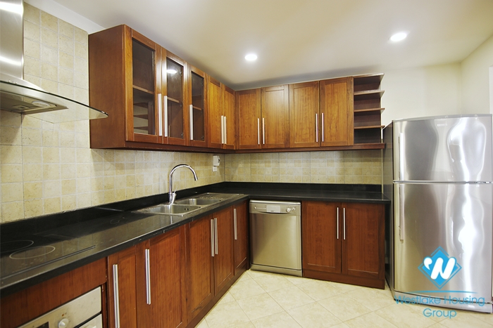 Four-room ambassador-sized apartment for rent in a quiet alley in the heart of Hoan Kiem district